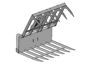 Godet griffe acier haute résistance pour mini-pelle