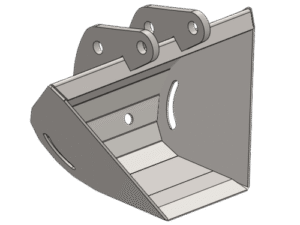 Godet trapèze pour mini-pelle