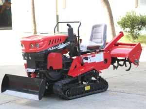 Mini motoculteur sur chenilles Aurui-Tech 25 HP diesel, compact et puissant pour travaux agricoles et jardinage