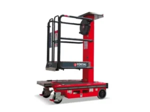 Nacelle élévatrice Fortal 3m50, plateforme mobile intérieure sécurisée avec garde-corps et portillon autobloquant